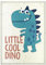 Reisepasshülle für Kinder, Damen und Herren, süße passhülle, reisepass (Little Cool Dino)
