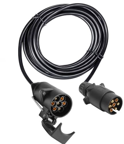 ETUKER Trailer Extension Cable 7pin Caravan Extension Lead 6M Trailer Adapter Cable