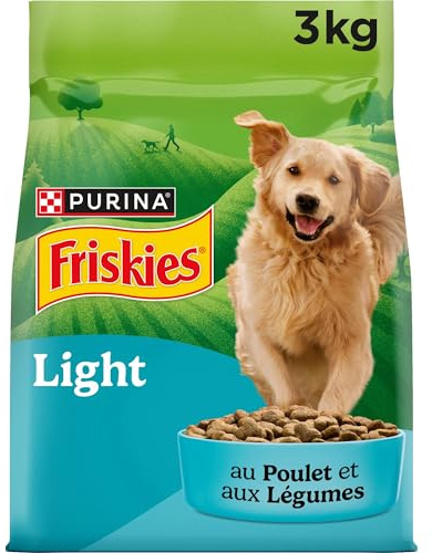 FRISKIES Trockenfutter für Hunde, leicht, Huhn, Gemüse, 3 kg