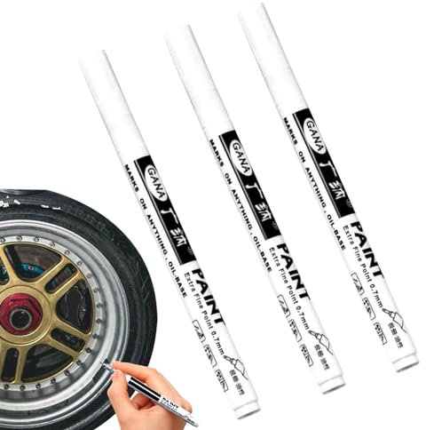 Ziennhu Lot de 3 peintures de jantes en aluminium durable pour jantes automobiles, anti-rayures de voiture, peinture de réparation de roue, protecteur de jante portable pour les éruptions cutanées et