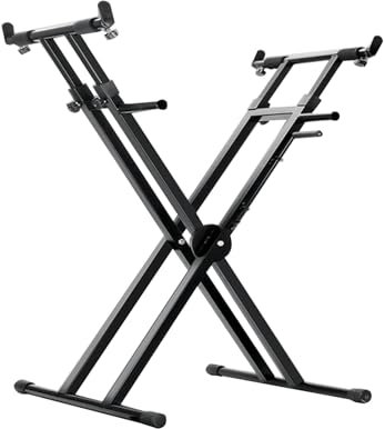 GCGC Single X Keyboard Stand,Professional Electric Piano Keyboard Stand X Brace Adjustable Height, Handheld Portable Stand, Easy to Change The Height