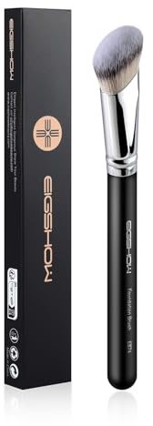 EIGSHOW Foundation Pinsel, Schrägkanten-Makeup Pinsel mit weichen Borsten, Vielseitiger Gesichts-Schminkpinsel für Foundation, Contouring, Concealer – von Make-up-Artists empfohlen (E874)