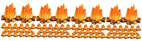 HOODANCOS 80 STK Feuerschmuck Zubehör für Mikrolandschaften Campingdekorationen Mini puppenhauszubehör Garden Decor vortäuschen Zubehör für Camping-Geburtstagsfeiern Harz