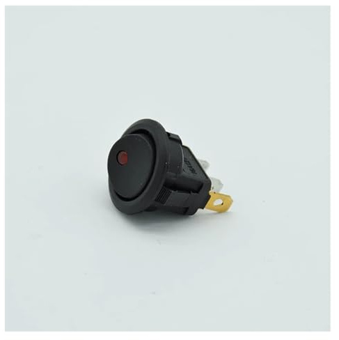 4Pcs/lot 3 Pins With Led Lights Switch 12V 16A DC 23 * 23 * 25mm Cat Eye Switch Car Auto Boat Round Rocker Switch ON-OFF NWPNLXEA(4 red)