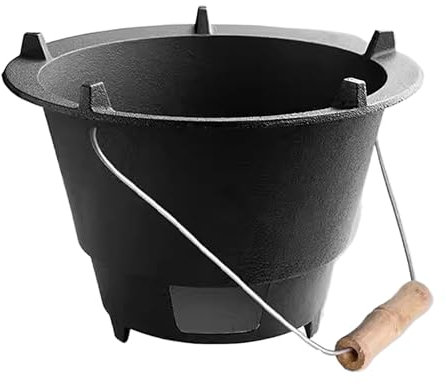 Mini Poele a Bois en Fonte, Tente Chaude Poêle À Bois avec Une Poignée, Poele Camping pour Barbecue en Plein Air Barbecue Randonnée Voyagess Pique Nique(30 * 30 * 19cm)