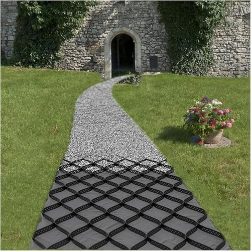 Kommerzielle Geogitter-Einfahrt Stabilisierungsgitter, 2 Zoll Dickes Kies-Bodengitter Pflaster für Garten, Schuppenfundament, Einfahrt, Terrassen(4x10m(13x33ft))