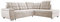 DomiMeble Ecksofa Lotta In Hochwertigem Salvador Stoff, Mit Schlaffunktion, Geräumigem Stauraum Und Eleganter Polsterung Für Das Wohnzimmer, 258x212cm, Anordnung auf der Rechten Seite, Farbe: BEIGE