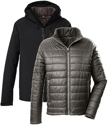 Killtec Herren Kow 95 Mn Jckt Outdoorjacke/3 in 1 Funktionsjacke mit Kapuze und einzippbarer Steppjacke