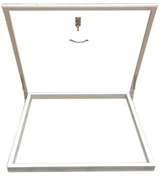 ERRULAN Botola da Tetto Lucernari e finestre per tetti, lucernari per tetti Piani in Lega di Alluminio con lastra acrilica, Copertura Impermeabile per lucernari per soffitta(50x50cm/19.7x19.7in)