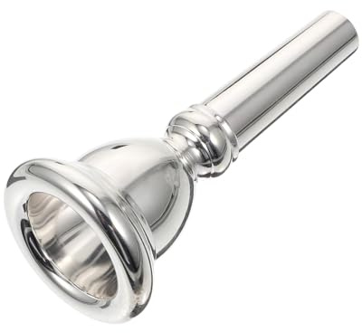Versilbert Euphonium Mundstück, Ersatzteil für Konzerte, aus Kupfer | Silberfarbenes Zubehör, Elegante Oberfläche, Familie und Bühne, Robust, Formstabil, für Ensembleauftritte