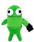 RFJYGWQM Plush Mailbox Man Dolll Interesting Games Plush Toy Plush Colorful Monsters Plushies Children's Plush Toys Recycling Action Doll Plushs Toy for Fans and Kids Boys Girls Green 25cm
