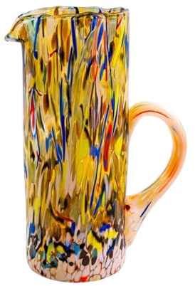 MurArt Brocca in Vetro di Murano DECORO MG da 1000 ml Alt 22CM In Vetro soffiato, Lavorato a Mano artigianalmente Made in Italy B1