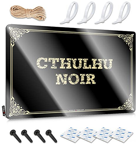 Letrero de metal divertido para decoración al aire libre de Cthulhu Noir (30 x 40 cm)