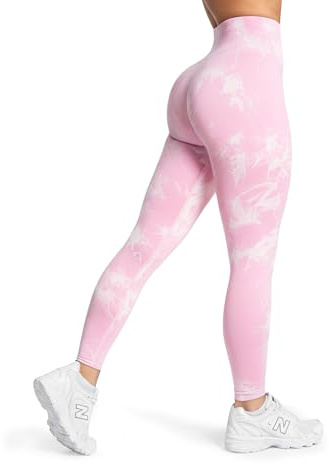 SMILODOX Leggings Damen Becci, Seamless High Waist Sporthose mit Scrunch, Batik-Effekt & Figurformender Kontur, elastisch & Blickdicht, ideal für Gym, Yoga, Training, Workout & Alltag