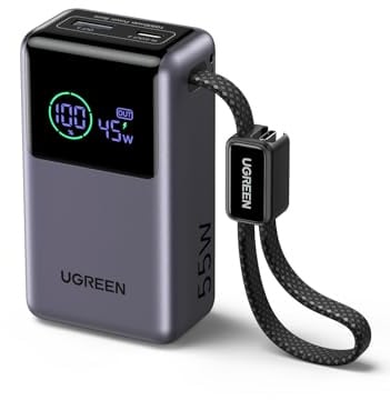 UGREEN Nexode Pro 55W Power Bank 10000mAh Caricatore Portatile (Grigio)