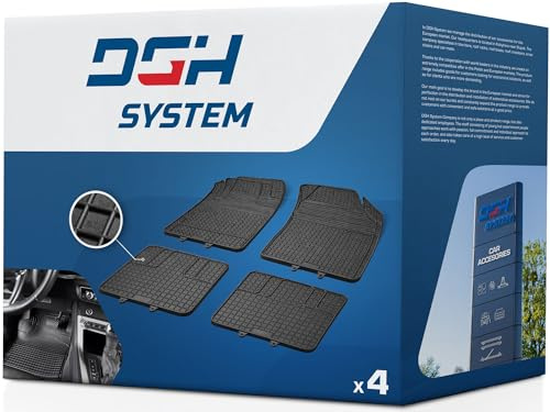 DGH SYSTEM Gummimatten Gummifußmatten kompatibel mit Dacia LODGY 5-TÜR 2013-2022