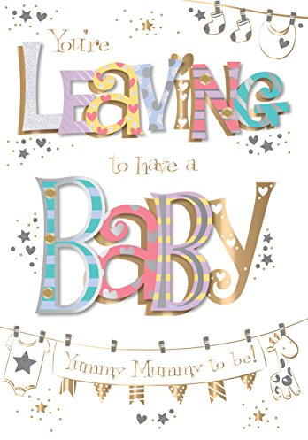 Leaving To Have A Baby Handmade Embellished Card By Talking Pictures Cards