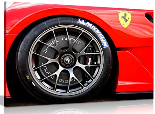 Ferrari 599 Racing Wheels Canvas Wall Art Picture Print (18x12in)