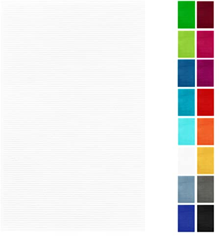 Lashuma Badematte 50 x 80 cm Weiß Linz, weicher Badvorleger aus 100% Baumwolle