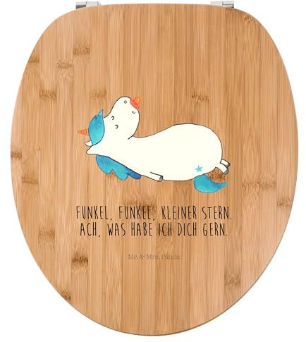 Mr. & Mrs. Panda Motiv WC Sitz Einhorn Schnuller - Geschenk, Klodeckel, Klobrille, WC-Sitz, Einhorn Deko, Baby, Toilette, Mama, Unicorn, Einhörner,