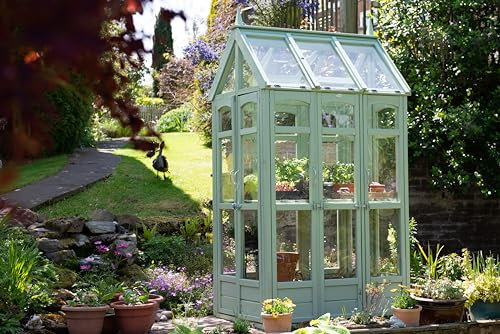 Forest Garden Pressure Treated Wooden Victorian Walk Around Greenhouse with Auto Vent, 7'5 x 3'1 x 4'1 Inch