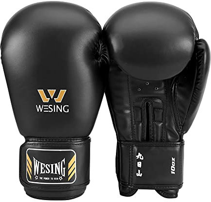Wesing Guantes de Boxeo con Cordones Entrenamiento Boxing Fight Guantes punzonadores