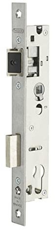 THIRARD - Boîtier de Serrure Encastrable à Cylindre pour Porte d'Entrée - Axe 21 mm - Entr'Axe 92 mm - Bouts Carrés - Coffre Acier Épaisseur 15 mm - Têtière Inox - Pêne Acier Nickelé - Gris