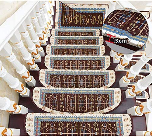 Teppichstufen für Treppen Stufenmatten viele Varianten Treppenteppich kuschlig weichem Flor kombinierbar mit passenden Läufern LQHZWYC (Color : E, Size : 20 Pieces Set)