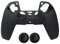 Anti-Slip Silicone Protective Case Cover Skin Grip with Joystick Caps for PlayStation 5 PS5 Controller Gamepad (Black)