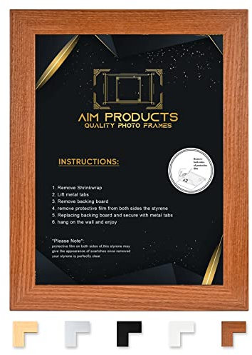 50cm x 70cm Poster frame Picture Frame Black/White/Oak Photo Frame 50cm x 70cm Wall Frame (WALNUT, 70 x 50 cm)