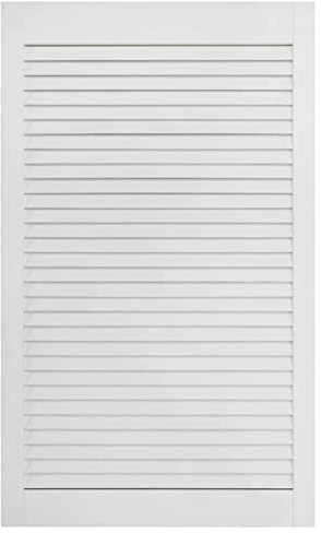 Gecheer Lamellentür Lamellentüren Möbeltür Schranktür Offene Lamellen Holztür Möbel Tür Schranktür Massivholz Kiefer Weiß 99,3x49,4 cm