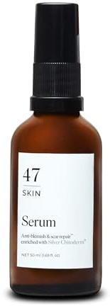 47 Skin Anti-blemish & scar repair Serum | enriched with Silver Chitoderm for All Skin Types, Clear Skin Moisturiser, 50ml