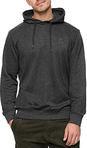 Indicode Herren Simpson Sweatshirt mit Kapuze | Hoodie Kapuzenpullover für Männer Charcoal Mix, S