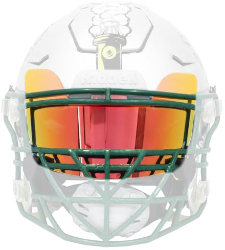 Transparent Football Helmet Visor, Football Helmet Visor for Adults and Teenagers, Football Visor, Easy to Install Football Visors for Football Protective Helmet