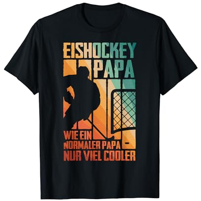 Eishockey Papa Nur Cooler Vater Eishockeyspieler Vatertag T-Shirt