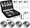 Set De Couverts De Camping 4 Personnes Vaisselle INOX Camping 20 Pièces Vaisselle D'extérieur Camping Ensemble De Vaisselle pour La Randonnée, l'escalade,Barbecues, Le Plein Air