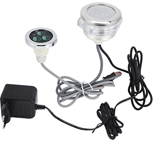 NDNCZDHC Lumière sous-Marine Colorée, Lumière De Fontaine sous-Marine LED étanche avec Adaptateur Et Contrôleur, Lumière sous-Marine pour Piscines, Fontaines