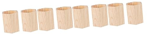 EXCEART 8 Pcs Wooden Pen Holders Makeup Organizer Box Case Pen Holder for Desk Cute Pens + Pencil General Pencil Rustic Decor Wooden Pot Solid Wood Organize Box Dispenser Makeup Brush Gift