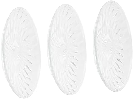 BESTonZON 3st Schale Aus Kristallglas Tablett Für Kommode Obst Platte Servierplatte Aus Glas Steakplatte Vorspeisenteller Teller Gericht Fischplatte Runde Metallplatten Snack-platte Ziemlich