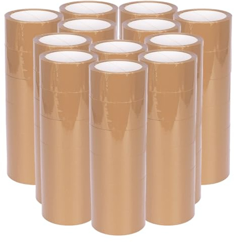 verpacking PP-Klebeband 50 mm x 66 m Braun [Ausführung, Farbe & Stückzahl wählbar] Standard abrollend Packband 72 Rollen