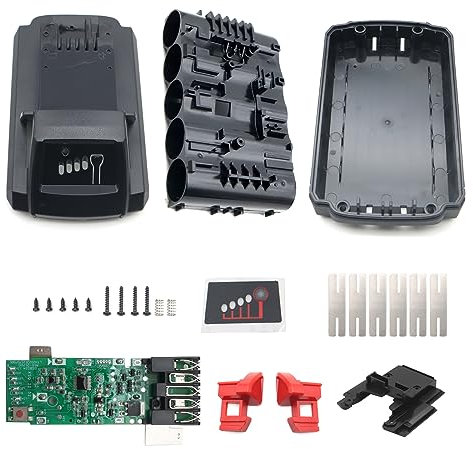 Aernair 3Ah Akku Gehäuse Akku Platine Reparatur Kompatibel Mit Milwaukee M18 48-11-1835 48-11-1837, Gehäuse Batterie 5 * 21700 DIY Box Ersatzakku Werkzeug Akku Ersatz