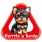 Aufkleber Baby an Bord aus selbstklebender Vinylfolie (Hund Yorkshire Terrier 1)