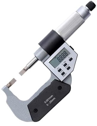 DAISHUJIE Digitale Bügelmessschraube Digitale Mikrometer 0-25-50-75-100-125 mm Typ 0,7 mm Dicke metrisch und Zoll Auflösung 0,001 mm(100-125mm)