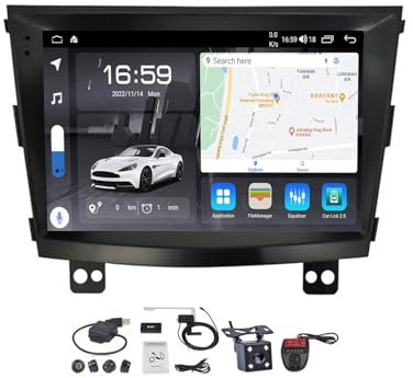 Autoradio 2 DIN Radio Bluetooth Auto per SsangYong Tivoli 2015-2019 9 Pollici Screen con FM RDS Dab+ Radio SWC Telecomando + Telecamera Posteriore Support Carplay Android Auto(M700S)