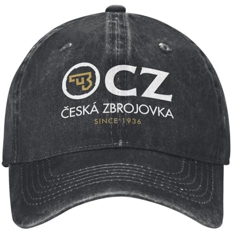 LYLQSSYS Ceska Zbrojovka Logo Unisex Baseball Cap CZ Schusswaffen Hüte Kappe Vintage All Seasons Reise Verstellbare Passform Trucker Hut Geschenk