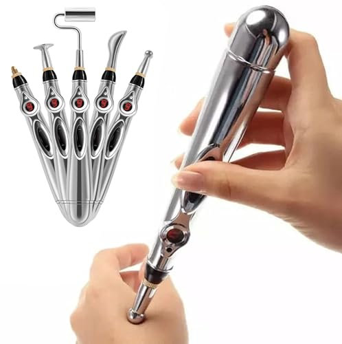 Sandalfon Pointer fisioterapia electrónico acupuntura 5 en 1, terapia láser, rehabilitación energía meridianos masajeador de cuerpo, terapéutico, cabeza, espalda, cuello, pierna, alivio del dolor