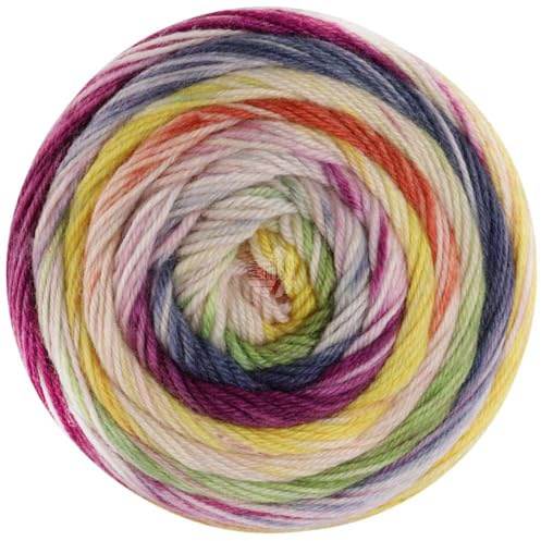 LANA GROSSA Meilenweit 100 Dusk | Sockenklassiker, bedruckt und waschmaschinenfest | Handstrickgarn aus 80% Schurwolle (Merino) & 20% Polyamid | 100g Wolle zum Stricken & Häkeln | 400m Garn FB6201
