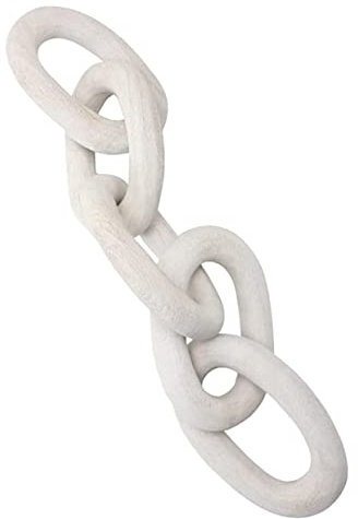 WATIIFUFU 5 Links Wooden Chain Link Bookshelf Decor Rustic Home Decor Hanging Decorations Living Room Ornament