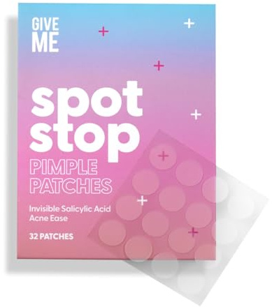 Give Me Cosmetics, Pimple Patches Salicylic Acid, Invisable Spot Treatment for Acne, 32 x Translucent Hydrocolloid for Blemishes