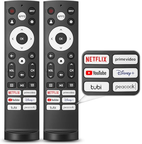 2 Stück Ersatz-Fernbedienung für Hisense-Google-Smart-TV, kompatibel mit Hisense UHD 4K ULED Smart-TVs